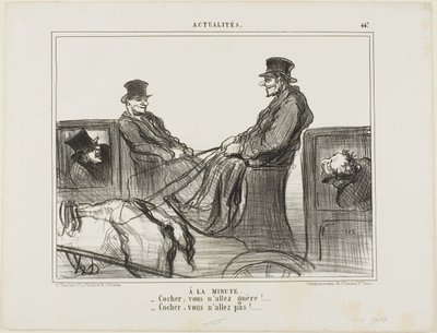 Bezahlt pro Minute, Platte 447 aus Actualités von Honoré Victorin Daumier