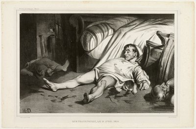 Rue Transnonain, am 15. April 1834, 2. Oktober 1834, Platte 24 aus L’Association mensuelle von Honoré Victorin Daumier
