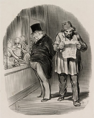 Arbeiter und Bourgeois, aus Les Parisiens En 1848 von Honoré Victorin Daumier