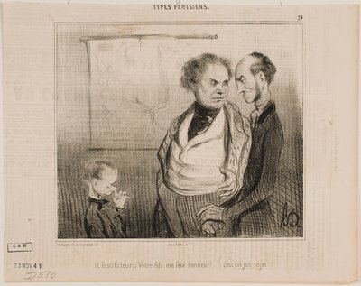 (Lehrer): Ihr Sohn wird mich stolz machen... von Honoré Daumier