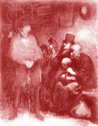 Ein Warteraum, Ausstellung Daumier in der Galerie Durand-Ruel im Jahr 1878 von Honoré Daumier