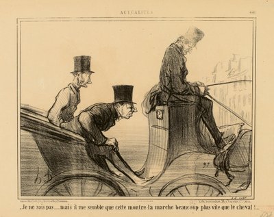 Aktualitäten Nr. 441: - Ich weiß nicht ... aber mir scheint, diese Uhr geht viel schneller als das Pferd von Honoré Daumier