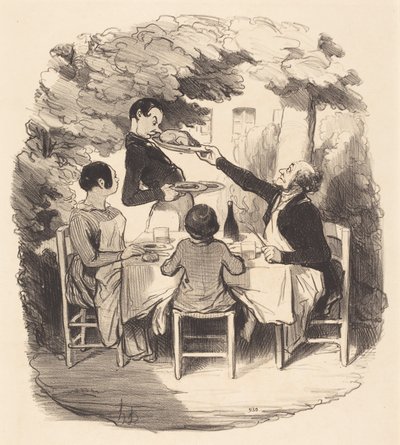 Ah! er ist frisch... aber halt, Junge... von Honoré Daumier