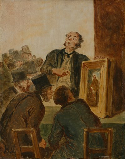 In der Galerie Drouot von Honoré Daumier