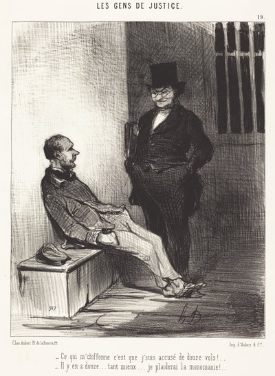 Was mich stört, ist... zwölf Diebstähle!... von Honoré Daumier