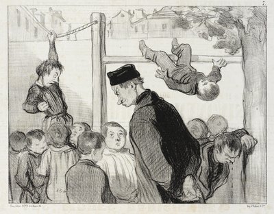 Wie die Gymnastik die Glieder formt... von Honoré Daumier