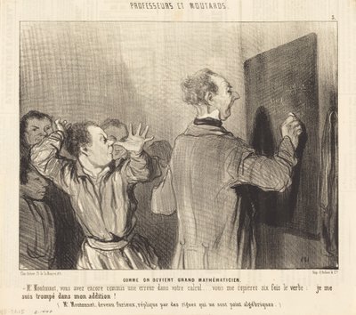 Wie man ein großer Mathematiker wird von Honoré Daumier