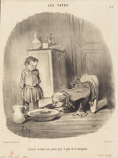 Comment on donne... le goût de la navigation von Honoré Daumier