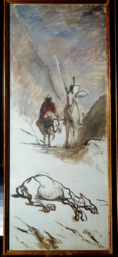 Don Quijote und das tote Maultier von Honoré Daumier