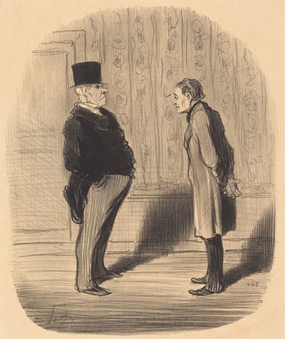Nun gut, mein Herr, und meine drei Begriffe... von Honoré Daumier
