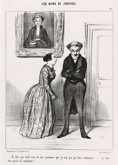 Und zu sagen, dass es drei gibt... gewarnt, dass ich nicht verurteilen konnte!... von Honoré Daumier