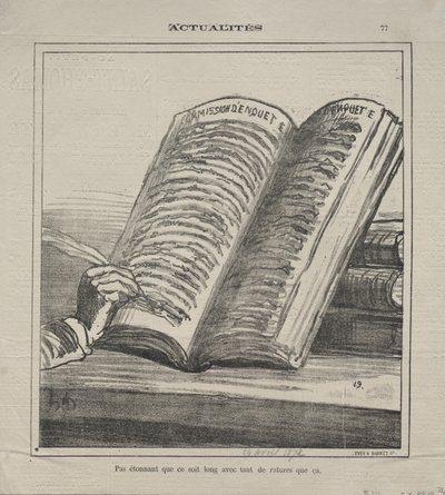 Actualités (Nr. 77): Sei nicht erstaunt, dass es lang und mit vielen Korrekturen ist von Honoré Daumier