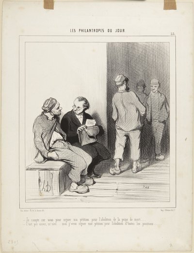 Ich zähle auf Sie, um zu unterschreiben..., Nummer 33 aus der Serie Die Philanthropen des Tages von Honoré Daumier