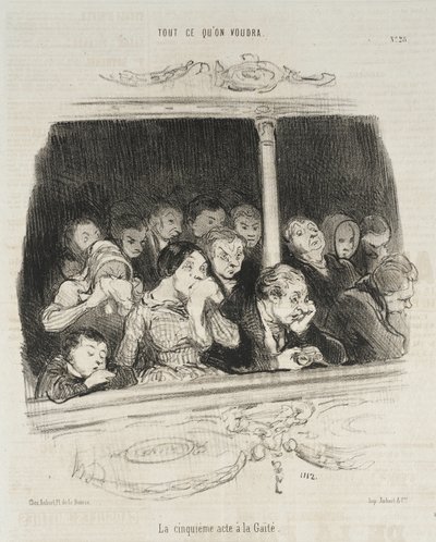 Der fünfte Akt im Gaîté von Honoré Daumier