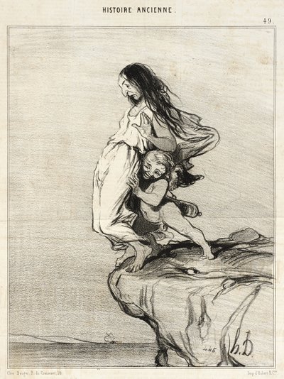 Der Tod der Sappho von Honoré Daumier