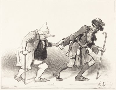 Le Constitutionnel und der ewige Jude von Honoré Daumier
