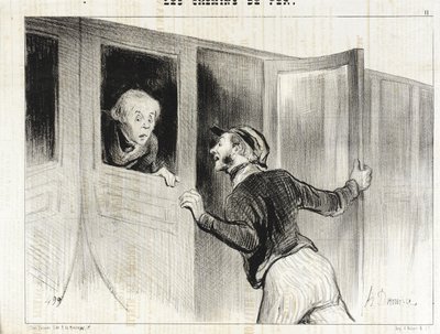 Die Gefahr, auf Reisen einzuschlafen von Honoré Daumier