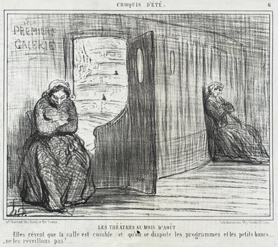 Die Theater im Monat August von Honoré Daumier