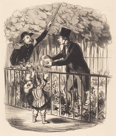 Aber ich sage Ihnen, das ist sein Ballon... von Honoré Daumier