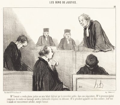 Herr Anwalt hat volle Gerechtigkeit widerfahren lassen... von Honoré Daumier