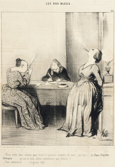 Hier sind wir... vereint, um die erste Nummer zu schreiben... von Honoré Daumier