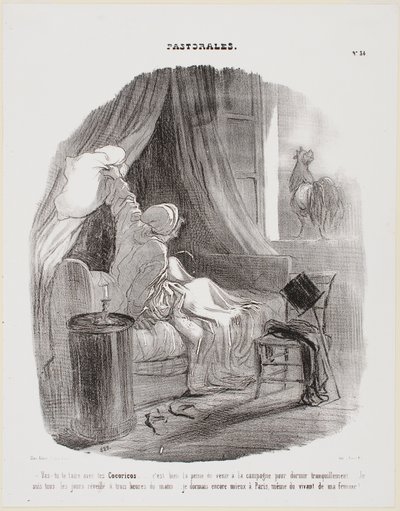 Ach, hör auf mit diesem Kikeriki! von Honoré Daumier