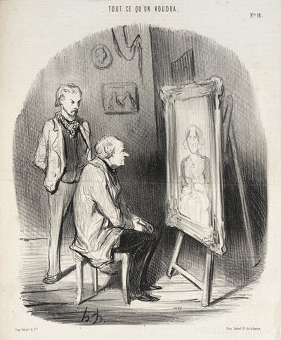 Ja, das ist meine verstorbene Frau!...nur finde ich, dass Sie sie zu sehr geschmeichelt haben!... von Honoré Daumier