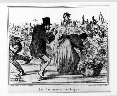 Pariser Skizzen: Pariser bei der Ernte von Honoré Daumier