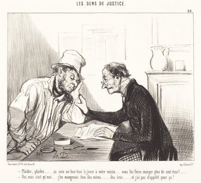 Klagen... das wird ein guter Streich sein... von Honoré Daumier