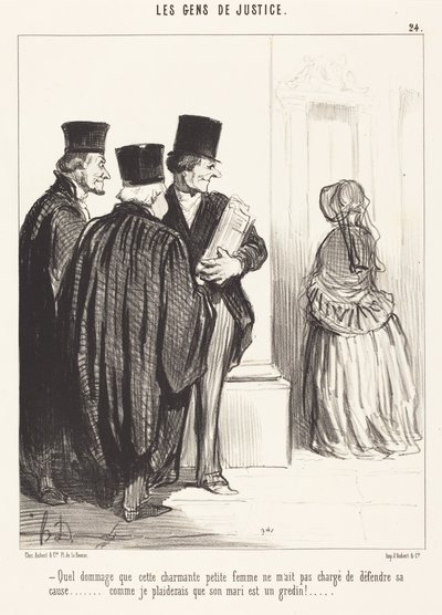 Welch ein Jammer, dass diese charmante... Frau... von Honoré Daumier