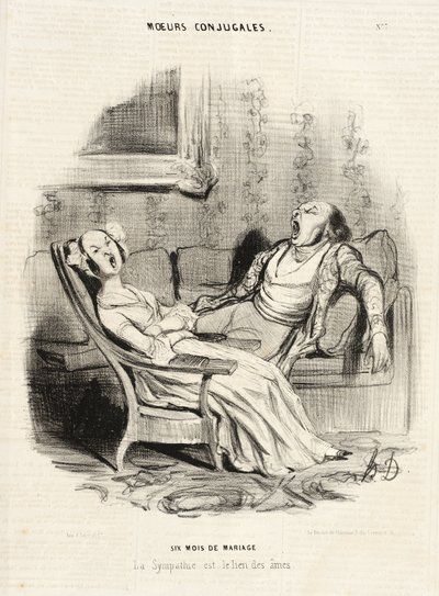 Sechs Monate Ehe von Honoré Daumier