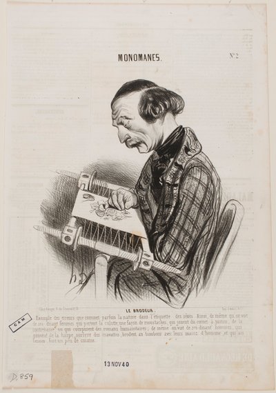 Die Stickerin von Honoré Daumier