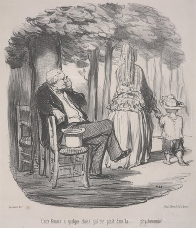 Diese Frau hat etwas, das mir gefällt... in ihrem allgemeinen Erscheinungsbild! von Honoré Daumier