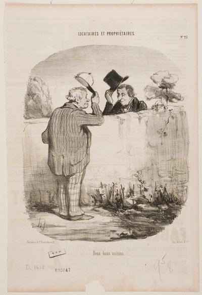 Zwei gute Nachbarn von Honoré Daumier