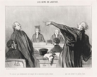 Ein Anwalt, der... voller innerer Überzeugung ist... von Honoré Daumier