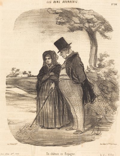 Ein Schloss in Spanien von Honoré Daumier