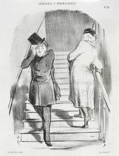 Ein Mieter, der drei Mieten schuldet von Honoré Daumier