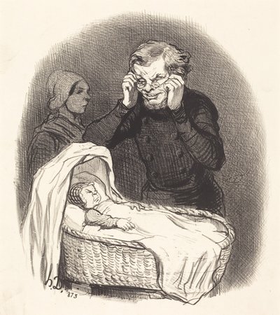 Ein glücklicher Vater von Honoré Daumier