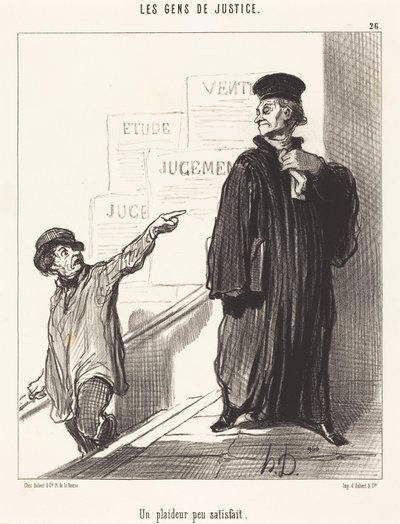 Ein unzufriedener Kläger von Honoré Daumier
