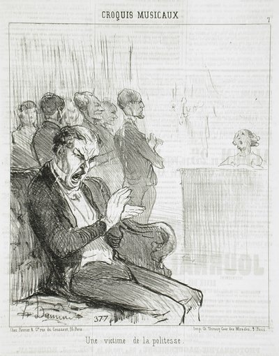 Ein Opfer der Höflichkeit von Honoré Daumier