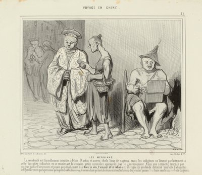 Reise nach China Nr. 21: Die Bettler. Das Betteln ist in Peking ausdrücklich verboten... von Honoré Daumier