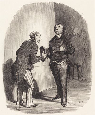 Ansicht eines ministeriellen Vorzimmers... von Honoré Daumier