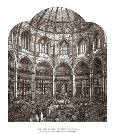 Der neue Ratssaal Guildhall, 1884, 1886 von Horace Jones