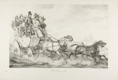 Eine Postkutsche von Emile Jean Horace Vernet