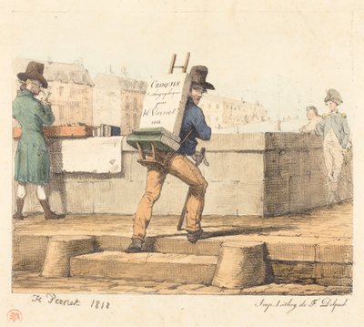 Frontispiz für das Portfolio "Croquis Lithographiques par H. Vernet" von Horace Vernet
