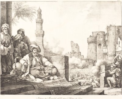 Massaker der rebellischen Mameluken im Schloss von Kairo von Emile Jean Horace Vernet