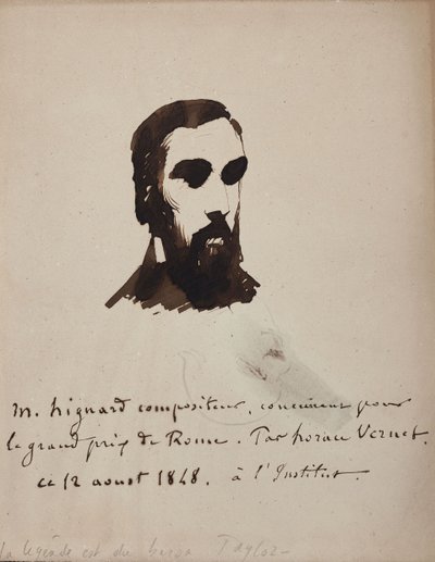 Porträt des Komponisten Aristide Hignard von Emile Jean Horace Vernet
