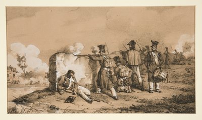 Soldaten als Plänkler von Horace Vernet
