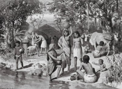 Arier siedeln sich in Indien an, Opfer im Freien von Horace van Ruith