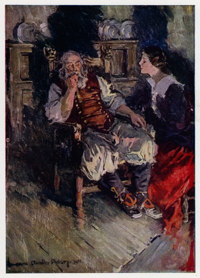 Illustration für Evangeline, Eine Geschichte aus Arcadien, von Henry Wadsworth Longfellow von Howard Chandler (after) Christy